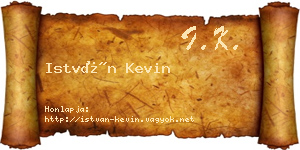 István Kevin névjegykártya